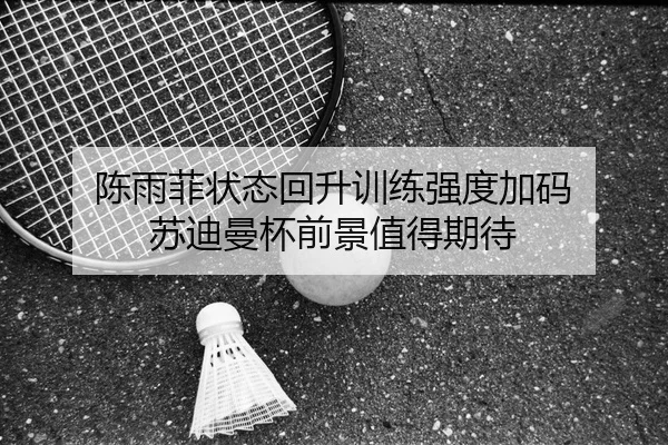 陈雨菲状态回升训练强度加码 苏迪曼杯前景值得期待
