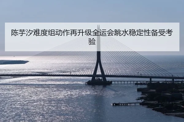 陈芋汐难度组动作再升级全运会跳水稳定性备受考验